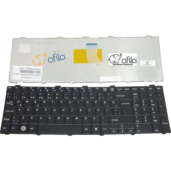 Fujitsu LifeBook A512, AH512, NH751, Notebook Klavye - Tuş Takımı / Siyah - TR