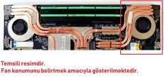 MSI PE60 2QE-491TR, PE60 2QE-492XTR Notebook CPU-İşlemci Fanı - Ver.1 (3 Pin)