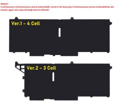 Dell 293F1, 0293F1 Notebook Bataryası, Laptop Pili - Ver.2 - 3 Cell