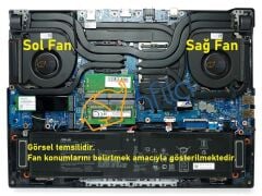 Asus ROG Strix G17 G713PV-LL091A4 uyumlu Notebook Fanı, Ver.2 - Sol Fan