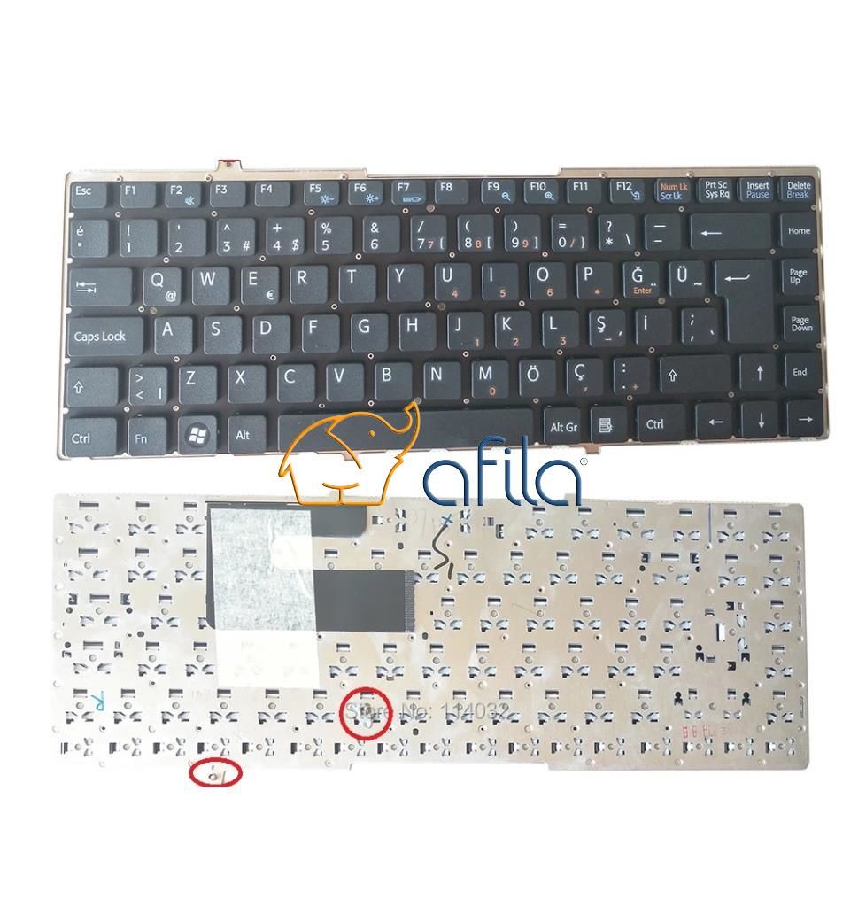 Sony VGN-FW290NBB, VGN-FW290NBH Notebook Klavyesi (Siyah TR) Çerçevesiz