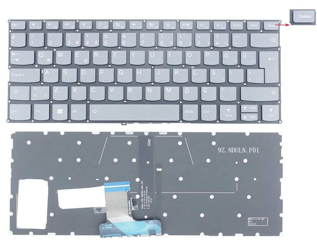 Lenovo PC4SB-TR, PC4S-TR Notebook Klavyesi, Laptop Tuş Takımı (Siyah TR) Backlit/ışıklı