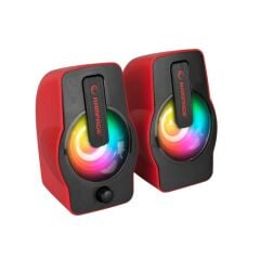 Rampage RMS-G7 FALSETTO 2.0 6 Watt RGB Ledli Kırmızı Multimedia Gaming USB Speaker
