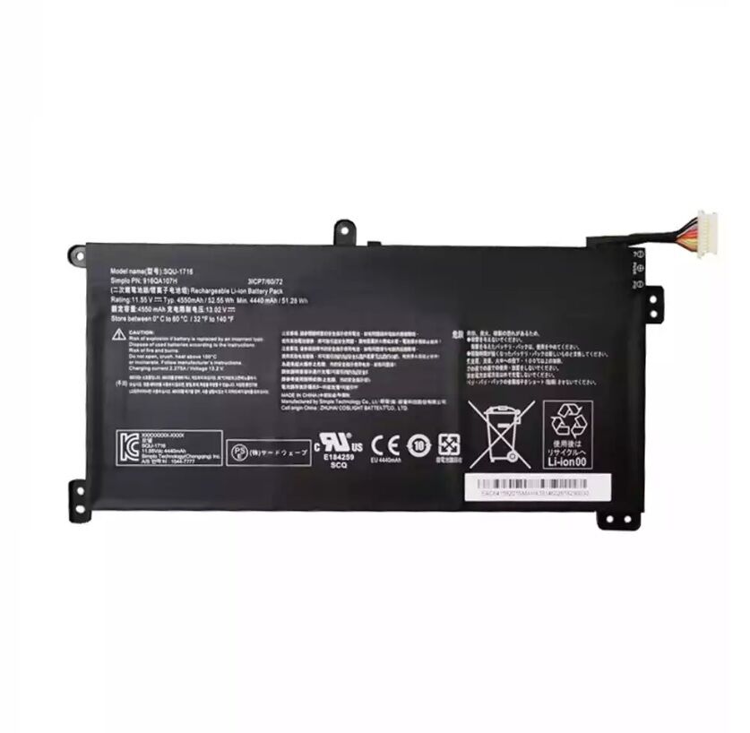 Casper Nirvana S500, NB S500, NBS500, NB-S500 Notebook Bataryası, Pili Ver.2 / 11.55V