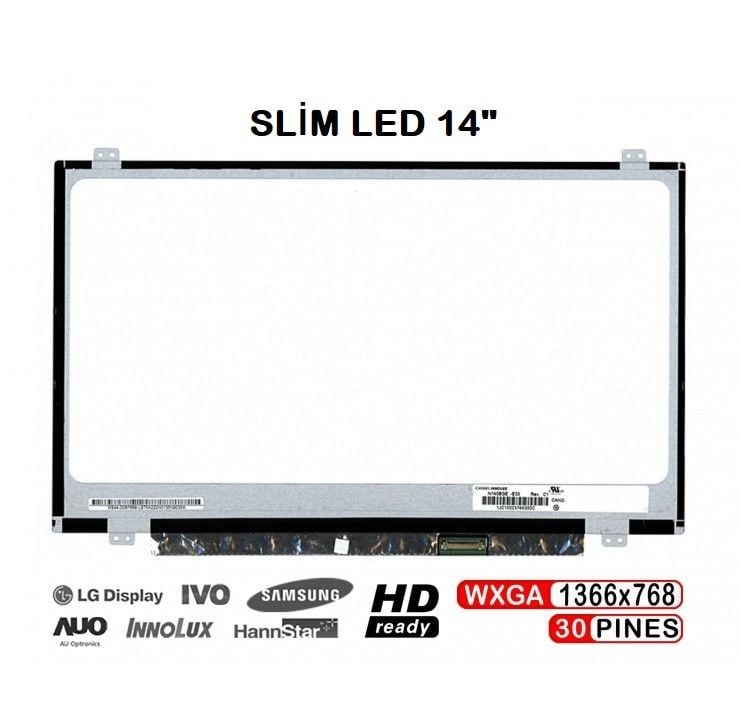 HB140WX1-401 V4.0 Slim Led/Lcd Ekran, Panel 30pin/1366*768p