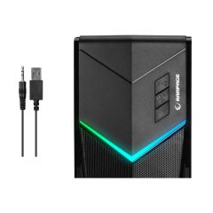 Rampage RMS-X7 SPECTRA BluetoothFMLi RGB Işıklı Multimedia Gaming Oyuncu 2.0 Speaker