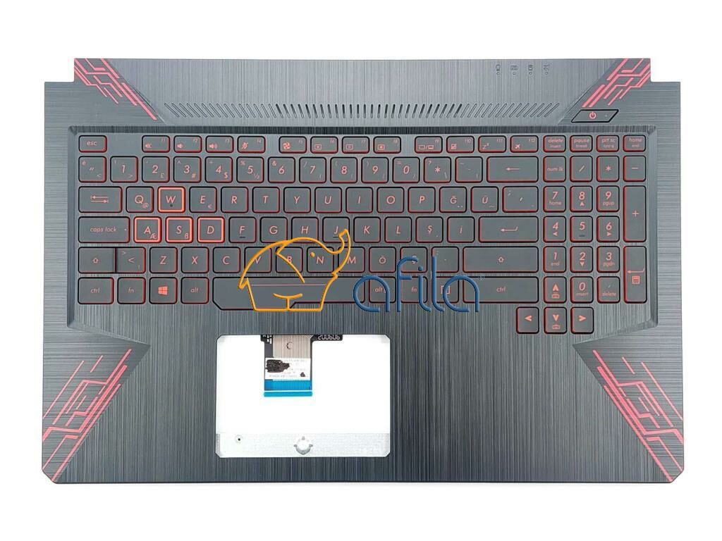 Asus FX505GD FX705G Notebook Klavyesi - Siyah - TR - Işıklı - Üst Kasa