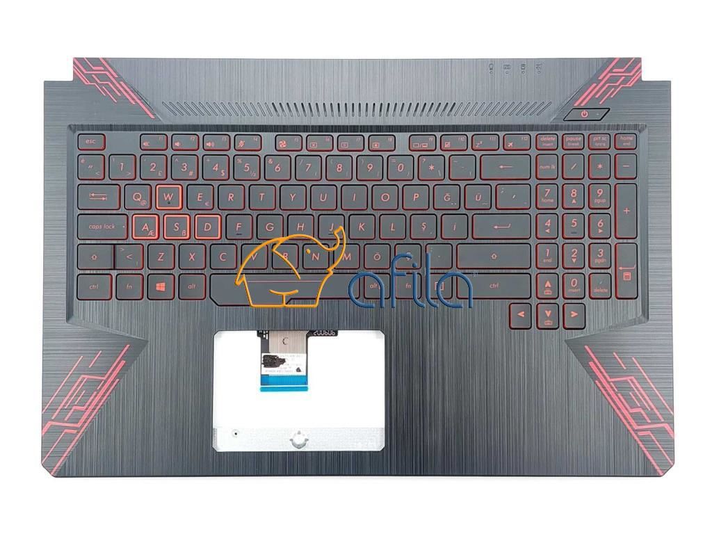 Asus FX505GT FX505GM Notebook Klavyesi - Siyah - TR - Işıklı - Üst Kasa