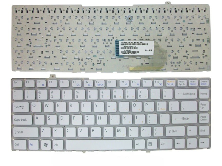 Sony VGN-FW240J/H, VGN-FW240J/W Notebook Klavyesi (Beyaz TR)