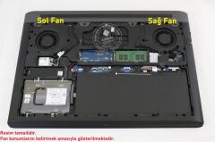 Dell inspron 15-7577 Notebook Fanı V2 (Sol Fan)