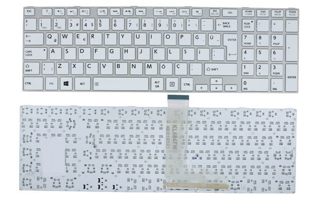 Toshiba Mp-11B56tq-930A, MP-12w83usj528 Klavyesi (Beyaz TR)
