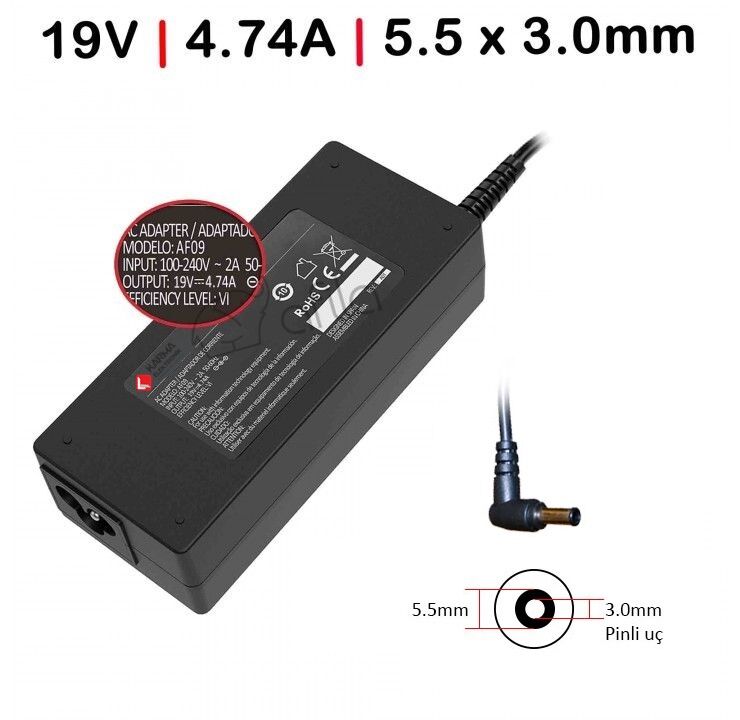 Samsung NP-NC210, NP-NC215 Notebook Adaptörü Şarj Cihazı 90W