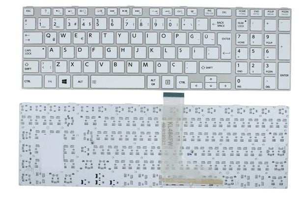 Toshiba Satellite S70, S70-B, S70D, S70D-B Klavyesi (Beyaz TR)