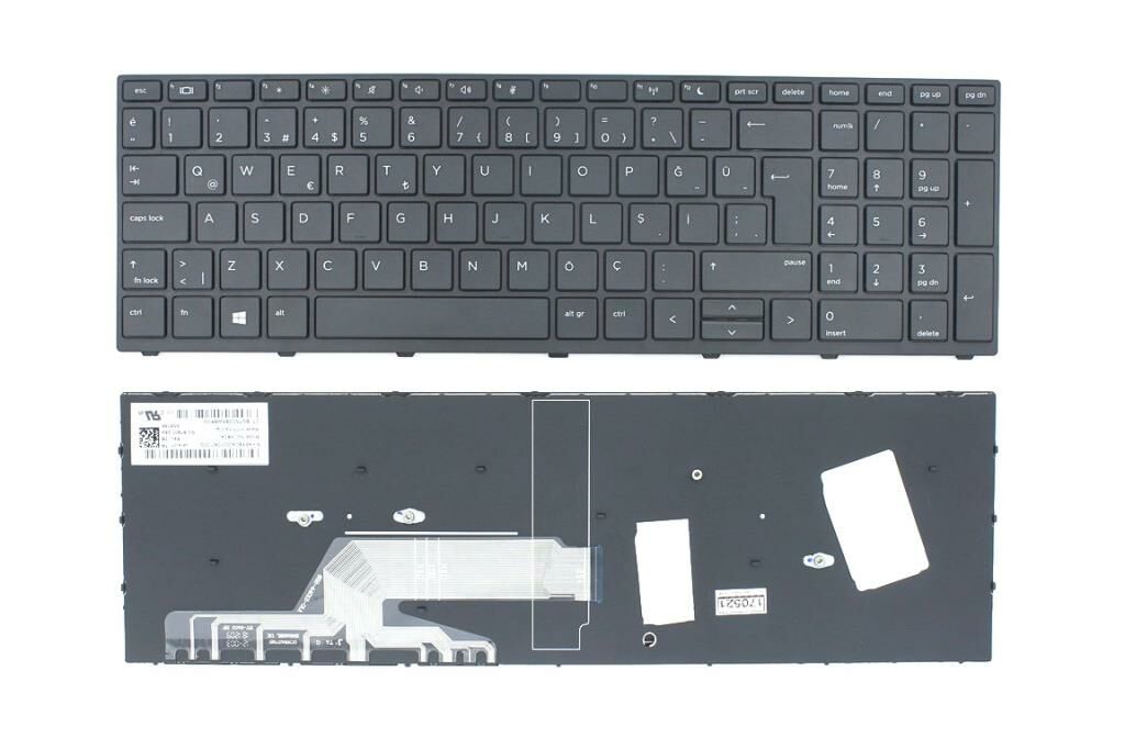 HP ProBook 450 G5 (3GH63ES) Notebook Klavyesi, Laptop Tuş Takımı (Siyah TR)