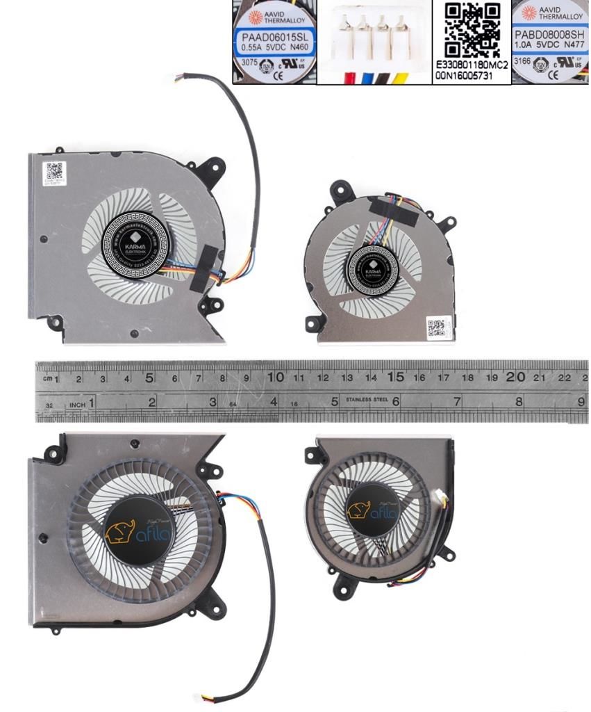 MSI GL66 GF66 GF76 MS-1583 Serisi (CPU+GPU Fanı Sağ-Sol SET, PABD08008SH-N477, PAAD06015SL-N460 (msi)