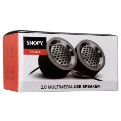Snopy SN-03A 2.0 Siyah 2Wx2 USB Mini Multimedia Speaker