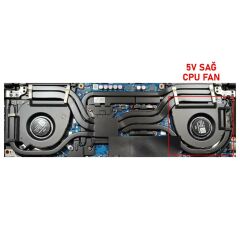 Asus TUF Dash F15 FX517ZE-HN066W uyumlu Notebook Cpu Fanı / Ver.1 L - 5V