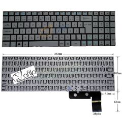 Casper Nirvana C500.1235-8V00T-G-F Notebook Klavyesi (Silver, Gri TR)