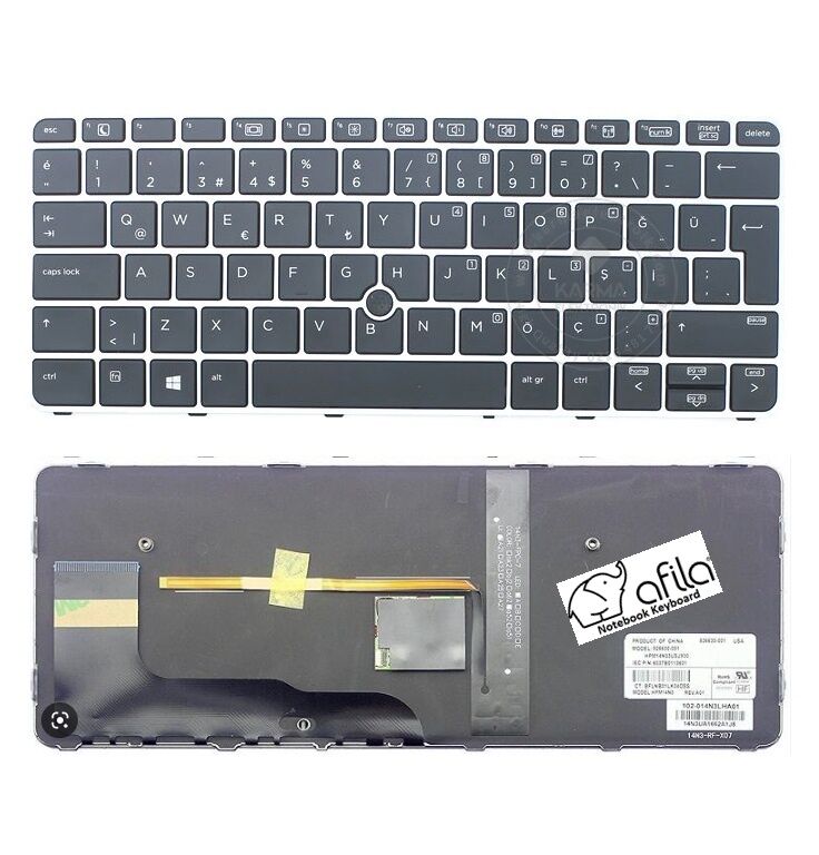 Hp Elitebook 820 G3, 820 G4, 828 G3, 725 G3, 725 G4, 828 G4 Notebook Klavye (TR) IŞIKLI