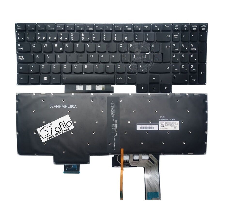 Lenovo 81Y400D1TX09, 81Y400D1TX10, 81Y400D1TX11 Notebook Klavyesi (Siyah TR) Işıklı RGB