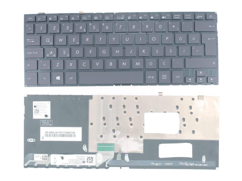 Asus ZenBook UX430UN-GV033T UX430UN-GV069T Notebook Klavyesi (Siyah TR) ışıklı
