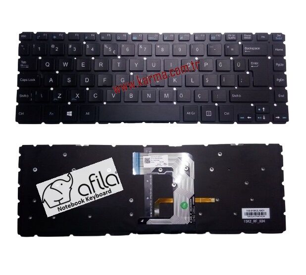 Casper Nirvana F300.7200-8D00P Notebook Klavyesi (Siyah TR) ışıklı