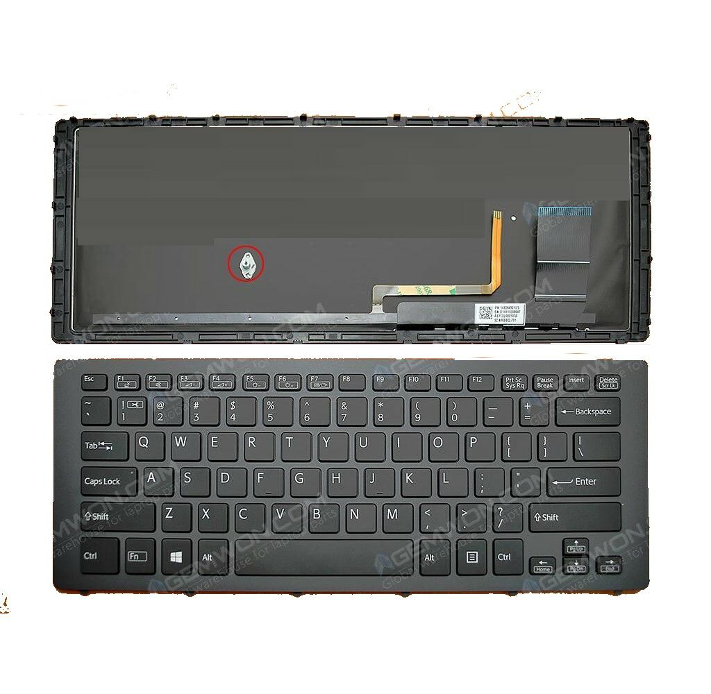 Sony 9Z.NABBQ.70T 9Z.NABBQ.800 Notebook Klavye (Siyah TR) Işıklı