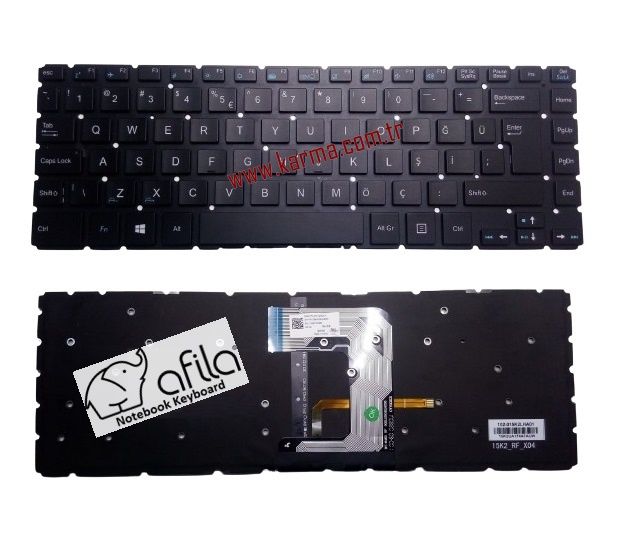 Casper Nirvana F300.7200-8D00X-S Notebook Klavyesi (Siyah TR) ışıklı