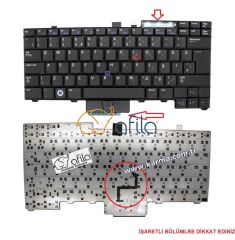 Dell Latitude  E6400 E6410 E6500 E6510 M2400 M4500 PP27L E6510 M4400 E5400 Klavye Siyah TR 0FXH91, V082025BK