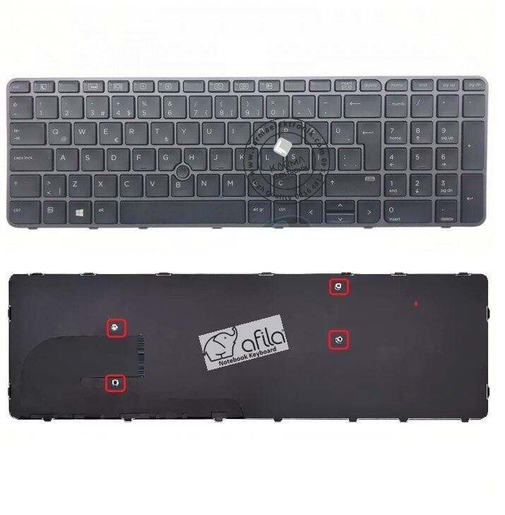 Hp ZBook 15u G3 Mobile Workstation Notebook Klavye - Tuş Takımı / Siyah - TR