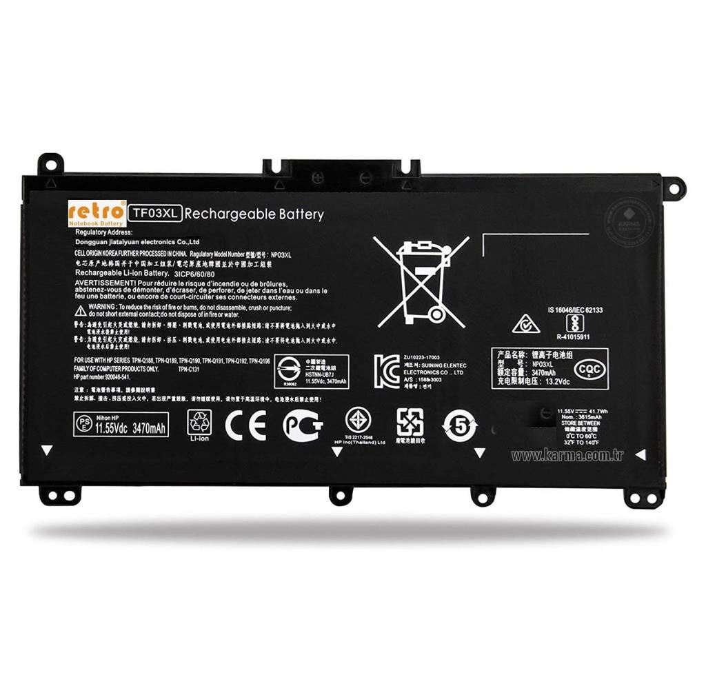 Hp 14-bp001nt 1WQ30EA 14-bk004nt Notebook Bataryası - Pili