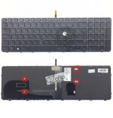 Hp EliteBook 850 G3 Notebook Klavyesi - Tuş Takımı (Siyah TR) ışıklı / KL0015LD