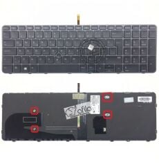 Hp EliteBook 850 G4 Notebook Klavye - Tuş Takımı / Siyah - TR, ışıklı