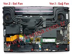 MSI MS-16U4 uyumlu Notebook Cpu, İşlemci Fanı (Ver.1 Sağ) msi