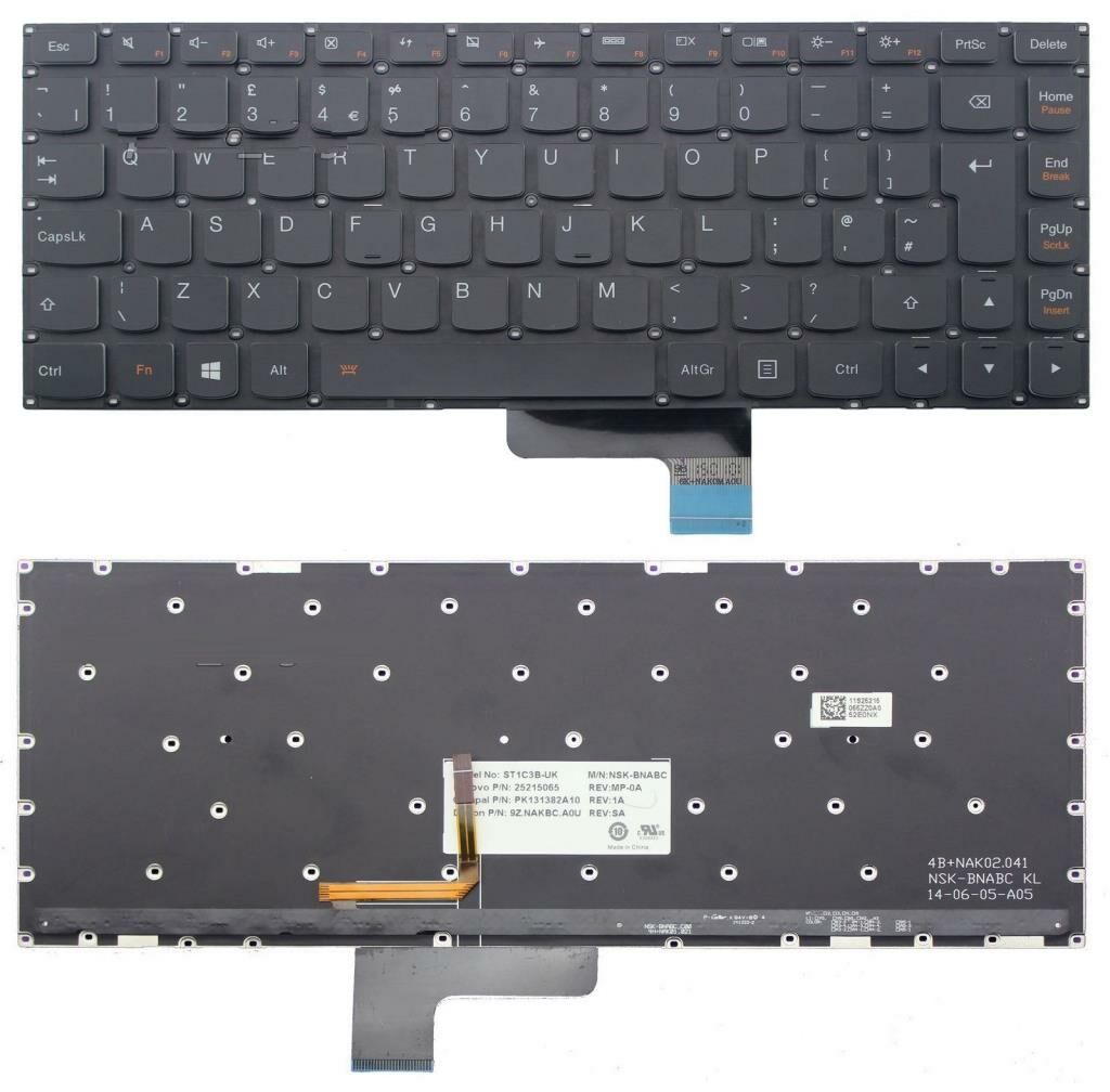 Lenovo E31-80 E3180 80MX00YHTX Notebook Klavye- Siyah-TR- Işıklı