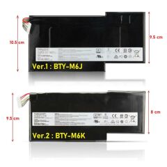 MSI BTY-M6J WS63 GS73 8RF Notebook Bataryası- Ver.1