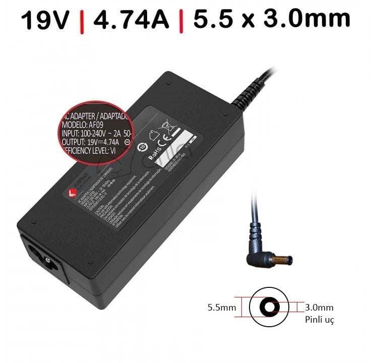 Samsung VM8090, VM8090CT, VM8090CXTD Adaptör Şarj Cihazı 90W