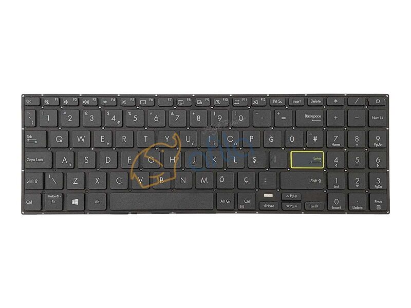 Asus VivoBook 15 K513EP-L1576 Uyumlu Notebook Klavyesi, Tuş Takımı (Siyah TR)