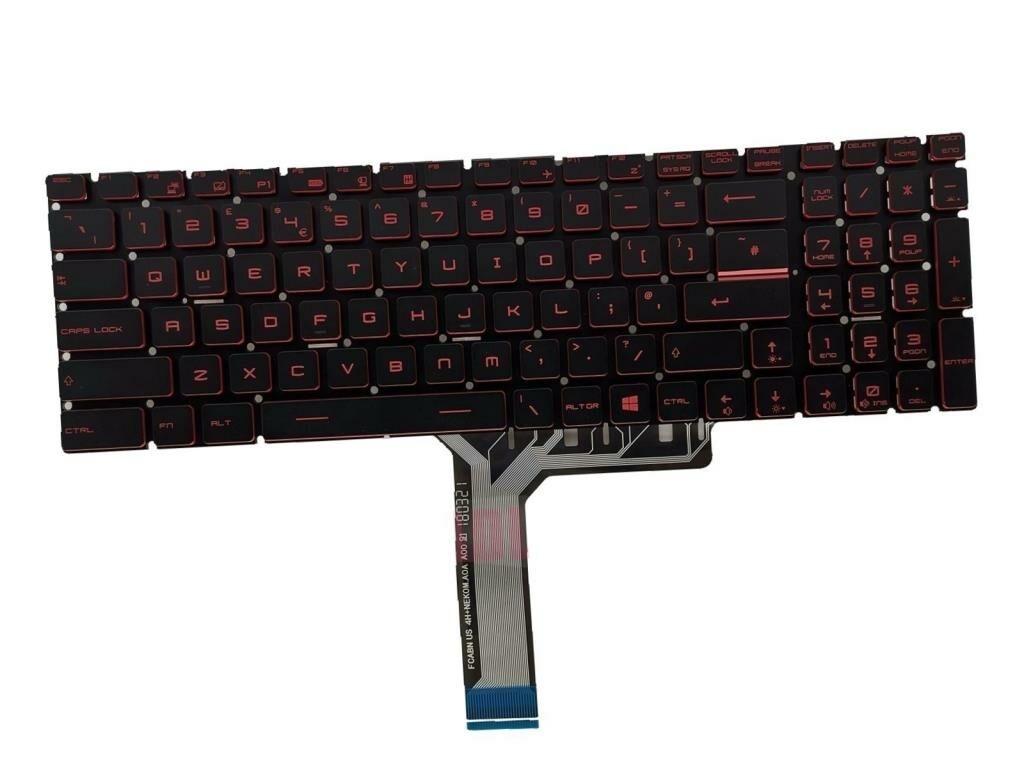 MSI GE75 Raider 10SFS-293XTR msi Uyumlu Notebook Klavyesi (Siyah TR) Ver.2 / Kırmızı Tuş ışıklı