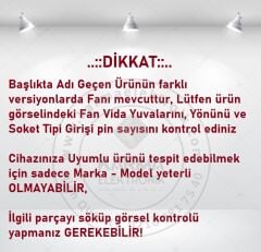 Hp 15-DA2022NT 9CS97EA 15-DA2032NT 9FF62EA Notebook Fan Ver.1