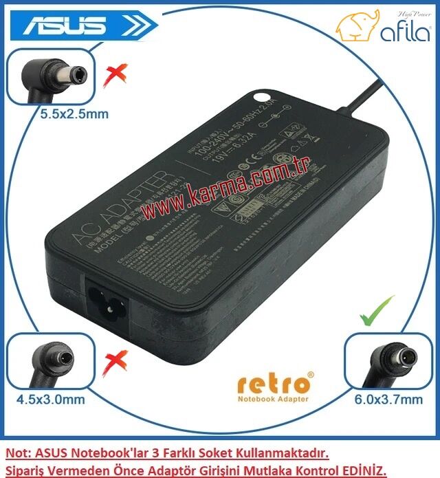 Asus TUF Gaming F15 FX506LH-HN004A11 Uyumlu Adaptör, Şarj Aleti Cihazı 200W-230W