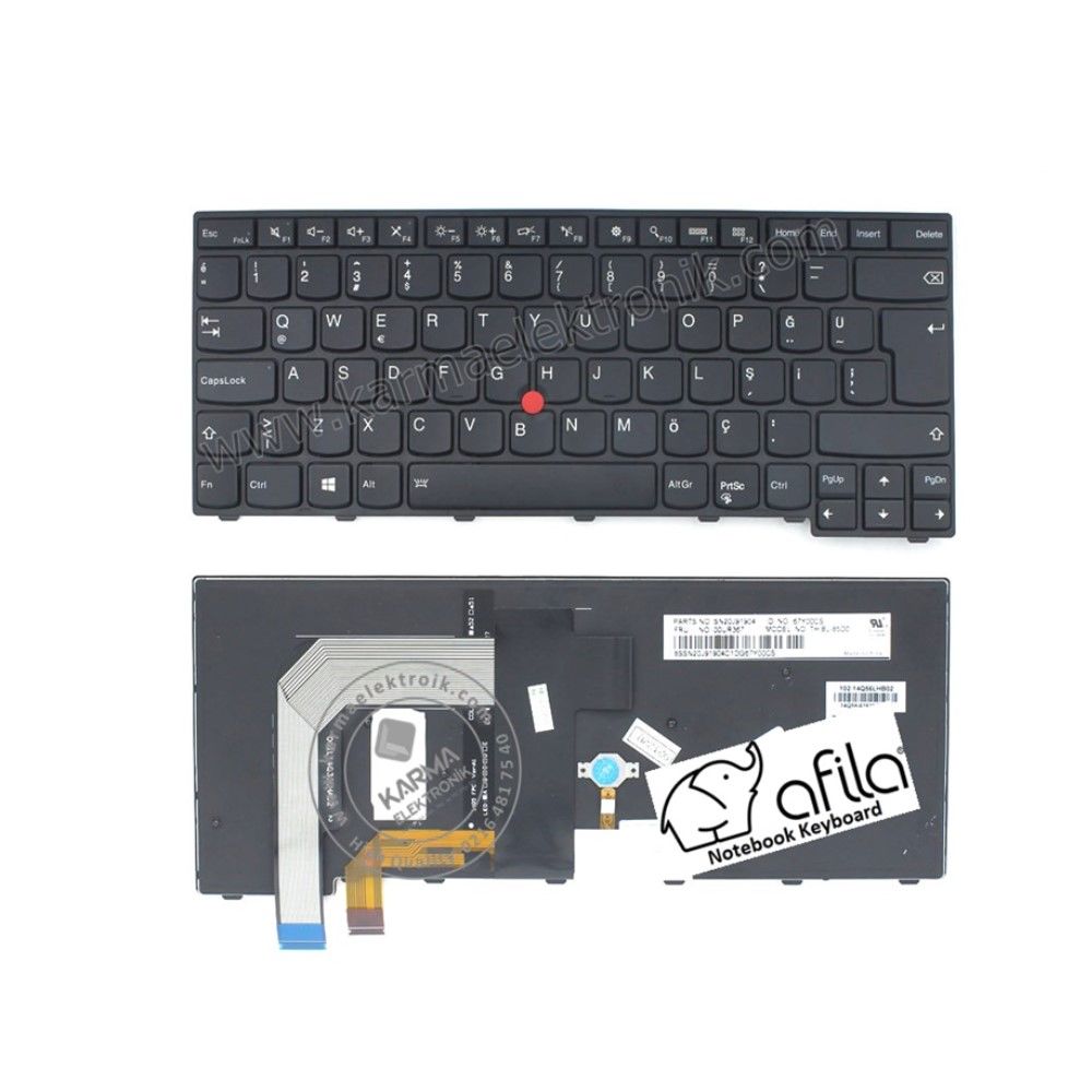 Lenovo Thinkpad T460P, T460s Serisi Notebook Klavyesi - Siyah TR/ IŞIKLI
