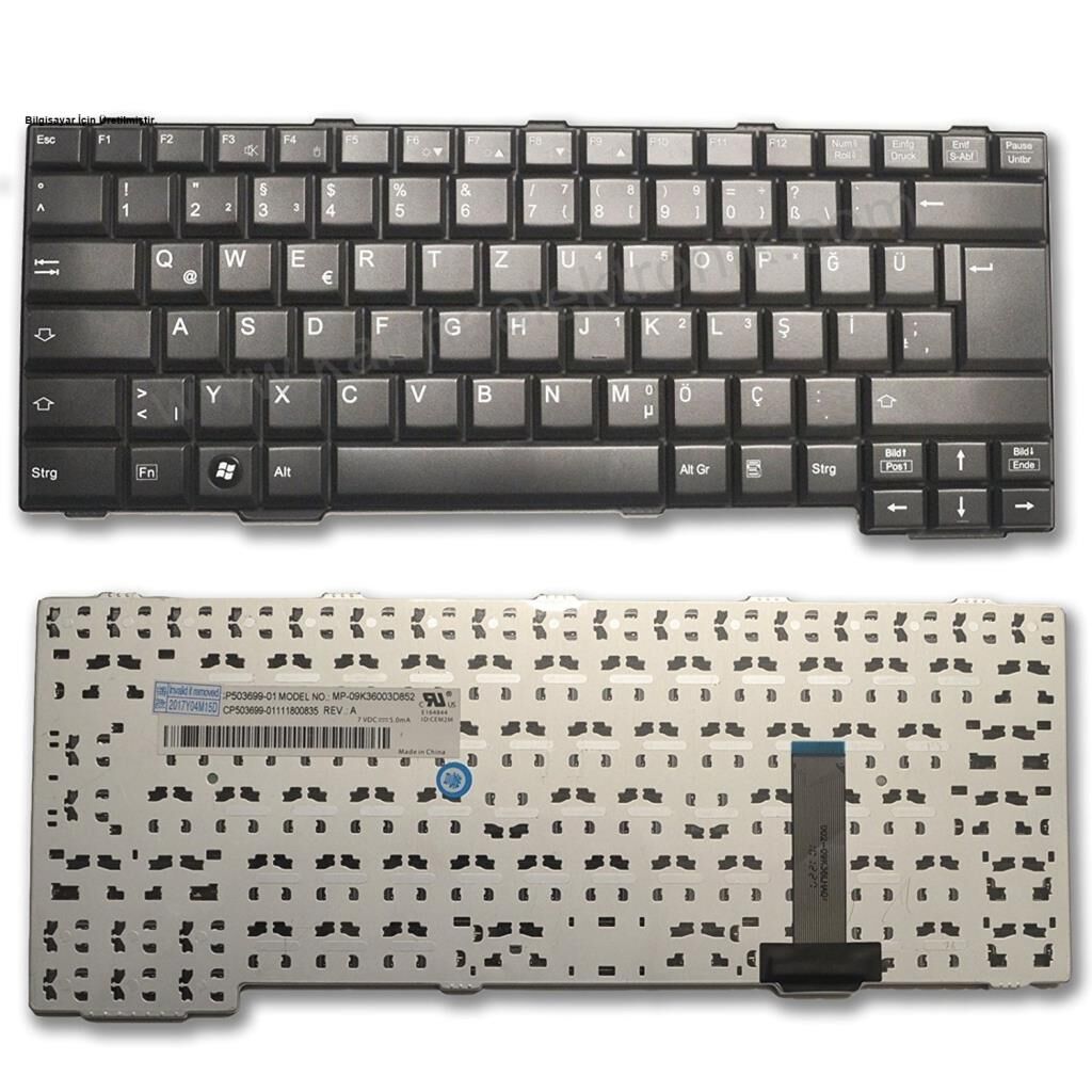 MP-09K36003D852W uyumlu Notebook Klavyesi - Siyah - TR