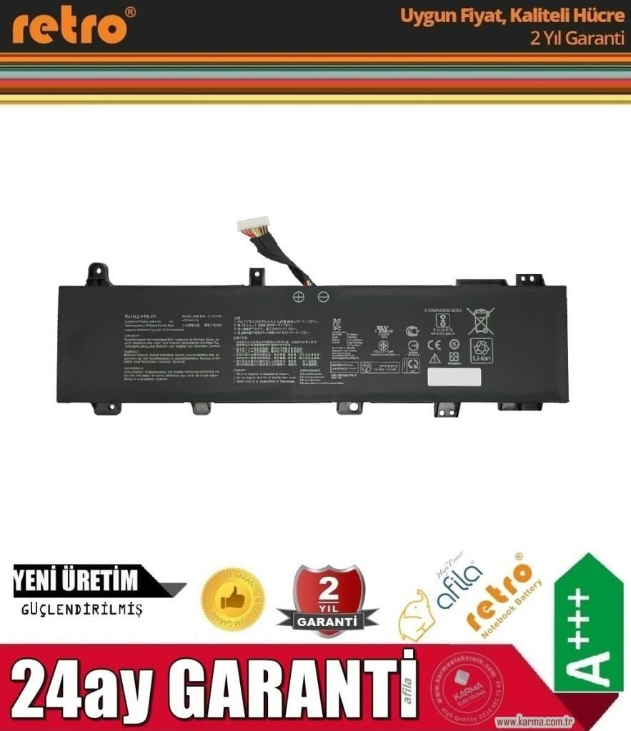 Asus Tuf Gaming F17 FX706LI-HX175A19 Notebook Bataryası, Laptop Pili / Ver.2