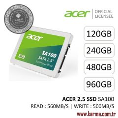 Acer SA100 2.5'' SATA 960GB SSD 3D NAND (6 Gbit/s - 560 MB/s - 500 MB/s)
