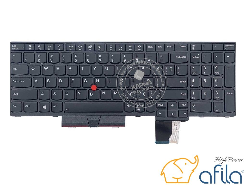 Lenovo ThinkPad P15 Gen1 Notebook Klavyesi - Siyah - TR - Backlit