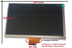Casper Via T7  7'' inç 40pin HD Tablet Lcd Panel - iç Ekran  KD070D23-40NA-A25  (100х165мм)  ( Kabloda Kondansatör VAR )