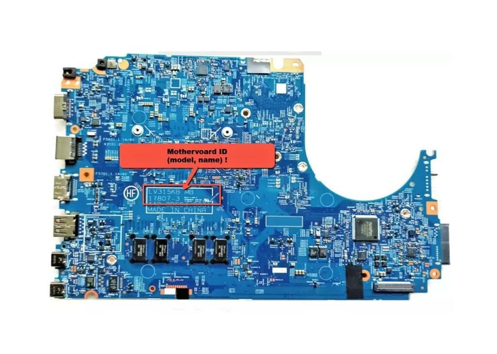 Lenovo V330-15ISK, V330-15IKB (81AX) Notebook Anakartı, Mainboard LV315KB MB 17807-3M, (SR3LA, i5-8250U 4GB RAM M530 2GB GPU DDR4)