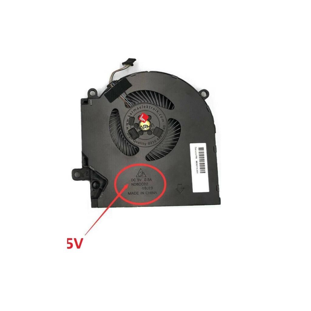 Hp Omen 15-EK1007NT 4H0H5EA Notebook GPU Fan / Ver.2 (Sol - 5V)