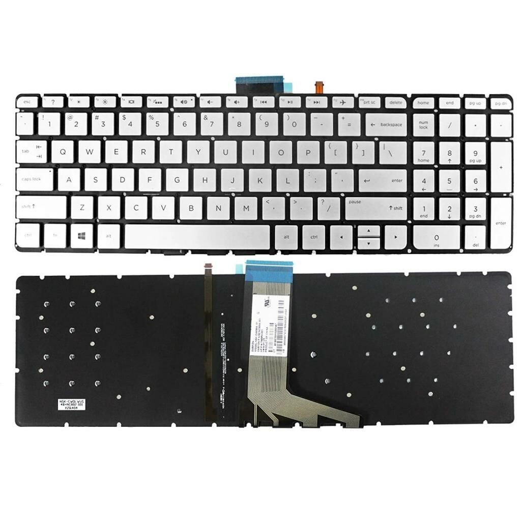 Hp Envy 15-W100Nt, 15-W101Nt Notebook Klavyesi, Silver, Gri TR - IŞIKLI